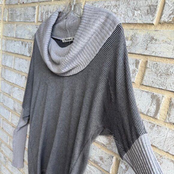 Michael Stars Long Sleeve Cowl Neck Striped Knit Sweater Women's Size OS - Picture 7 of 8